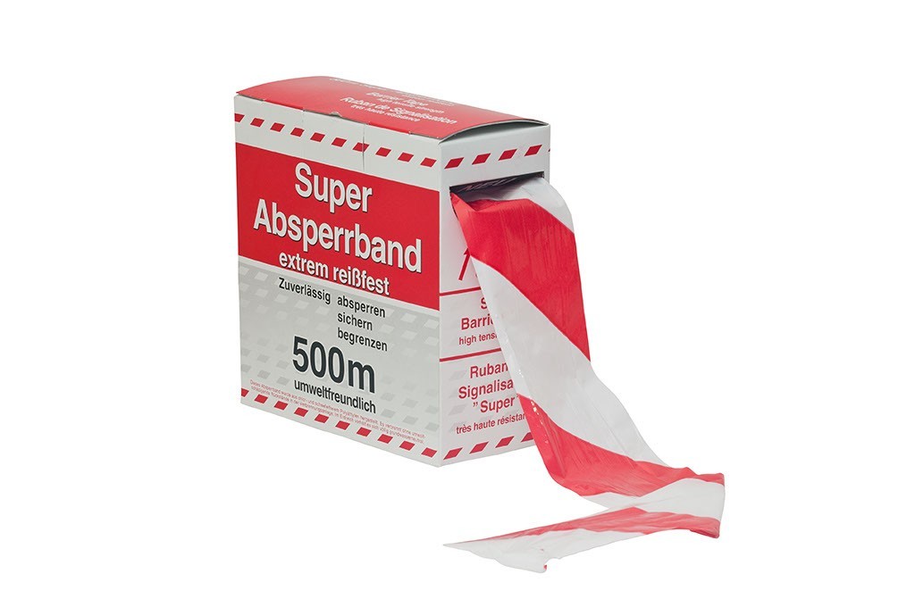 Sperrebånd rød/hvit 80mmx 500m | Norengros